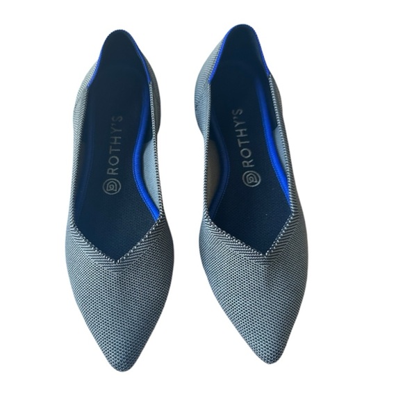 Rothy's The Point Flats Cloud Gray Birdseye Size 9.5 - Picture 3 of 7